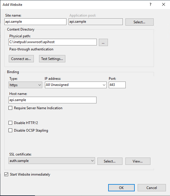 SSL Certificate Selection
