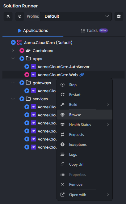 abp-studio-microservice-solution-runner-browse