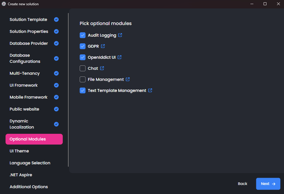 abp-studio-new-microservice-solution-dialog-optional-modules