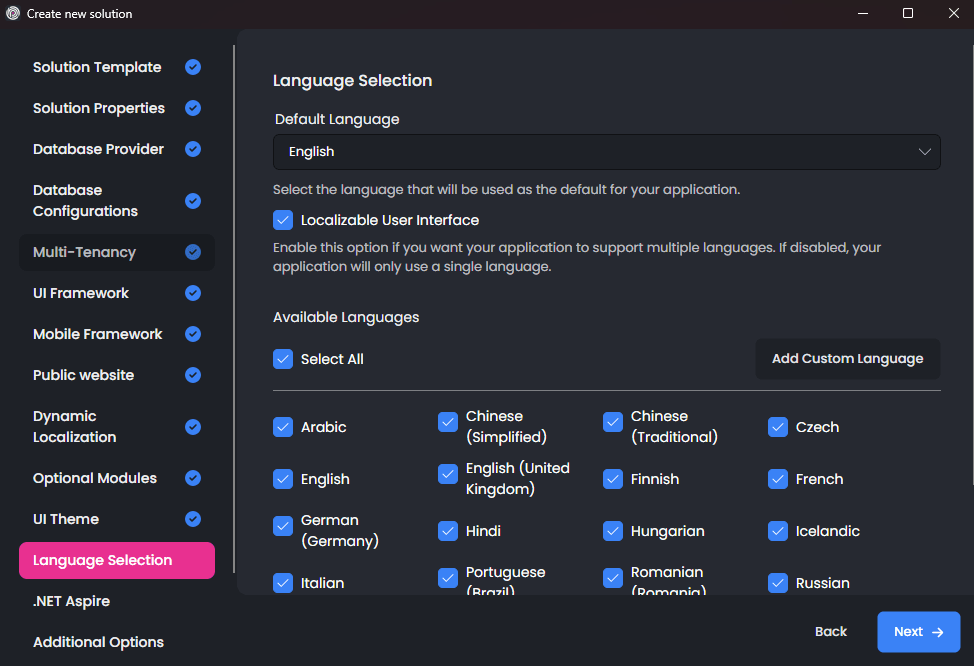 abp-studio-new-solution-dialog-languages