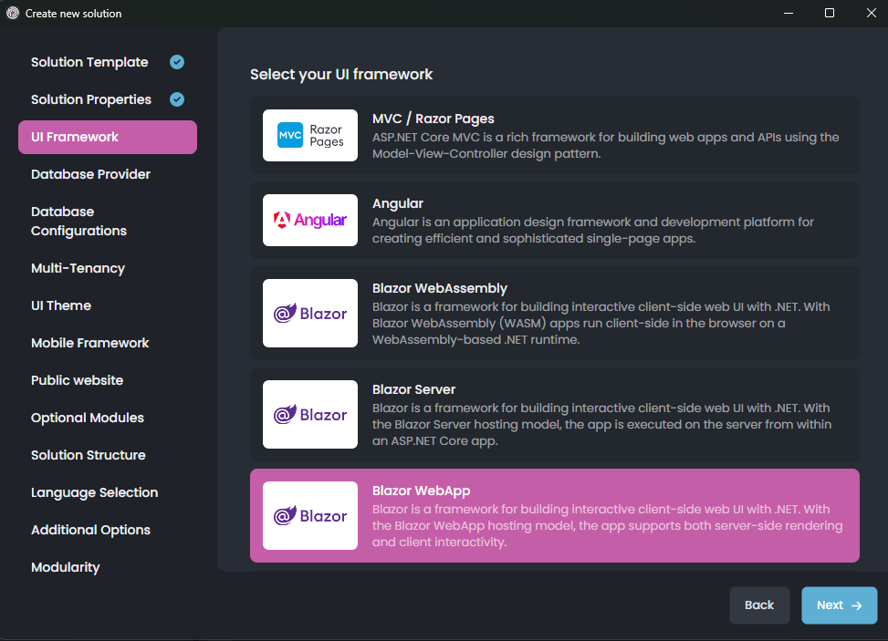 abp-studio-new-solution-dialog-ui-framework-blazor-webapp