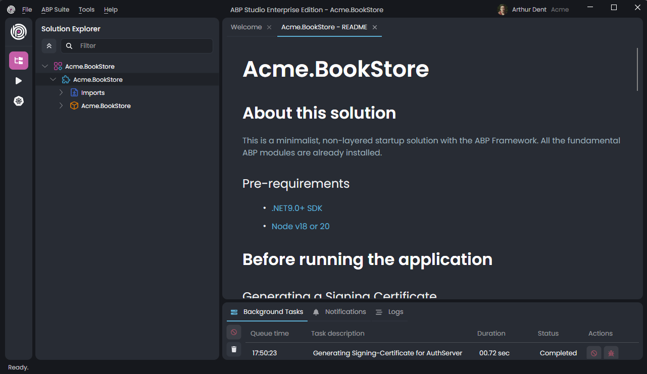 abp-studio-created-new-solution