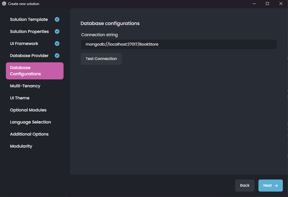 abp-studio-new-solution-dialog-database-configurations