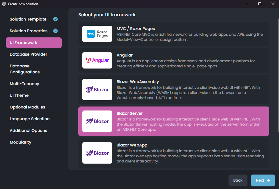abp-studio-new-solution-dialog-ui-framework-blazor-server