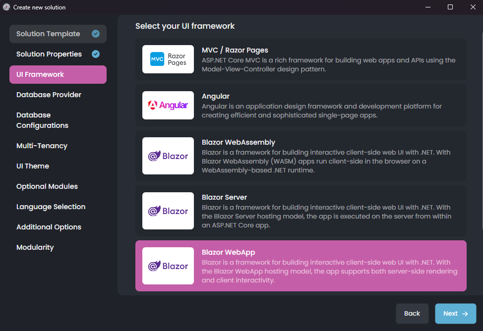abp-studio-new-solution-dialog-ui-framework-blazor-webapp