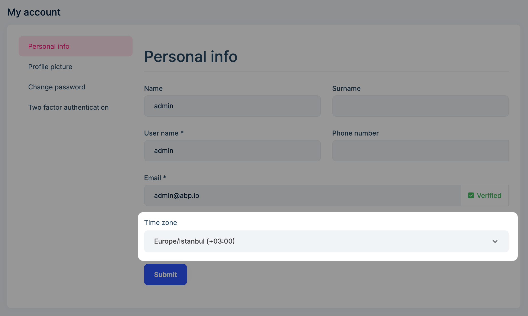 account-pro-time-zone-setting