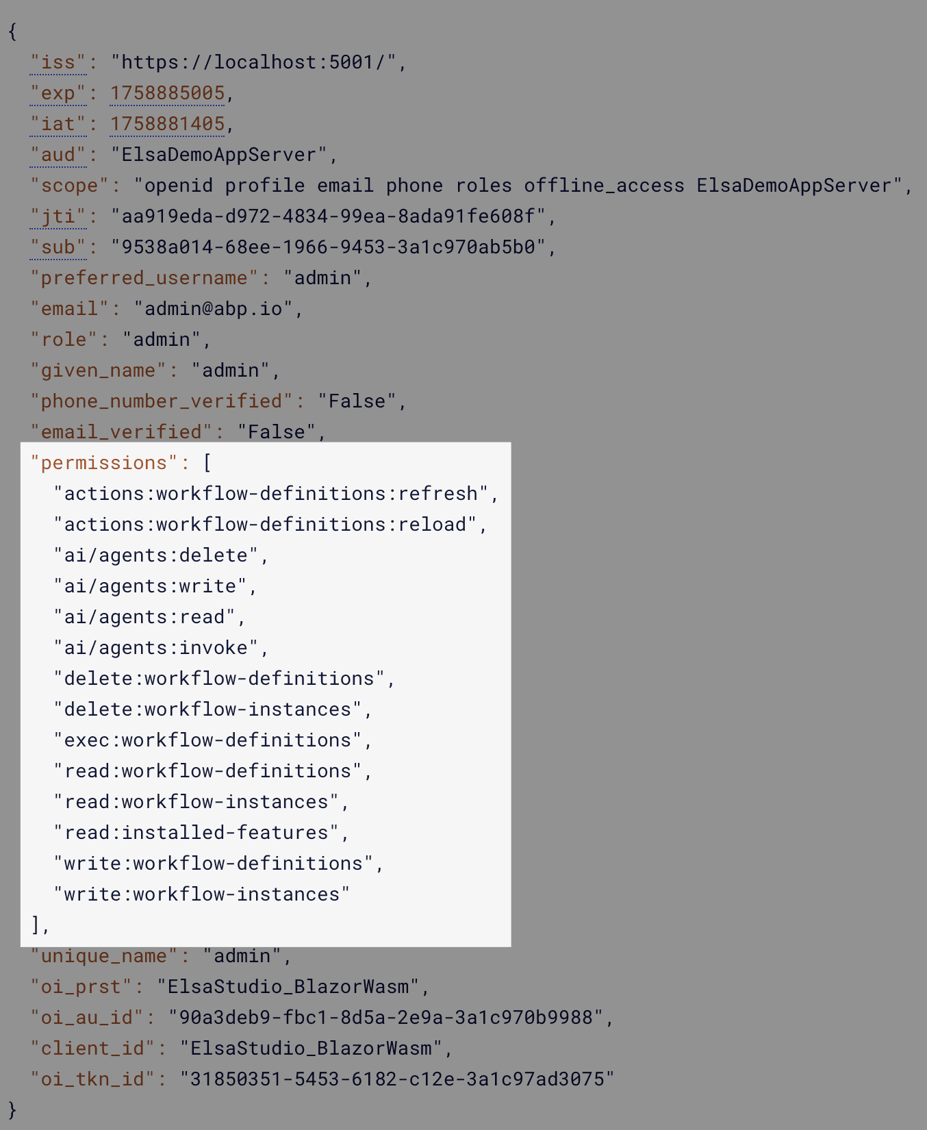 Elsa Part Permissions