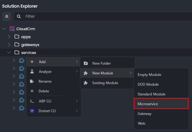 abp-studio-add-new-microservice-command