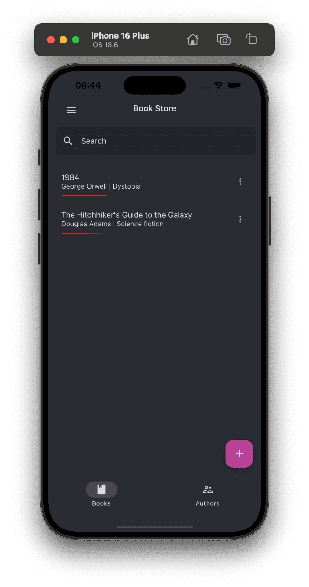 Book List with Author