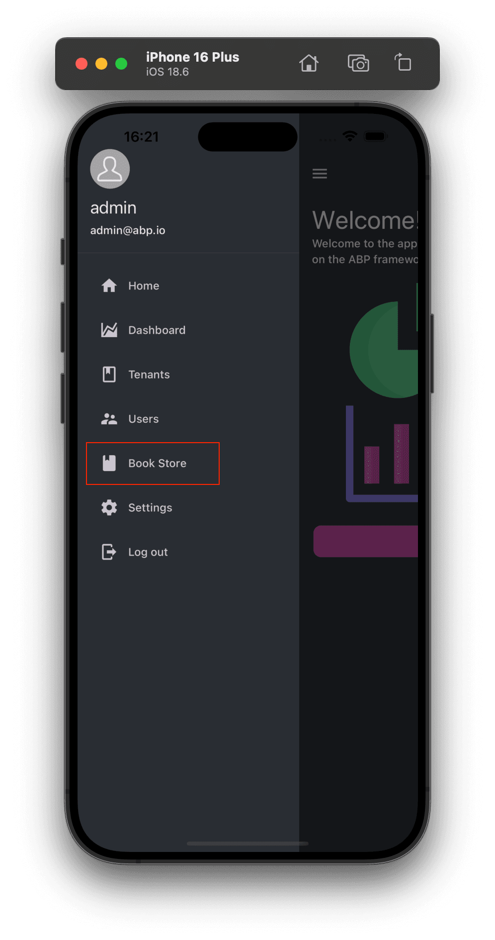 Book Store Menu Item