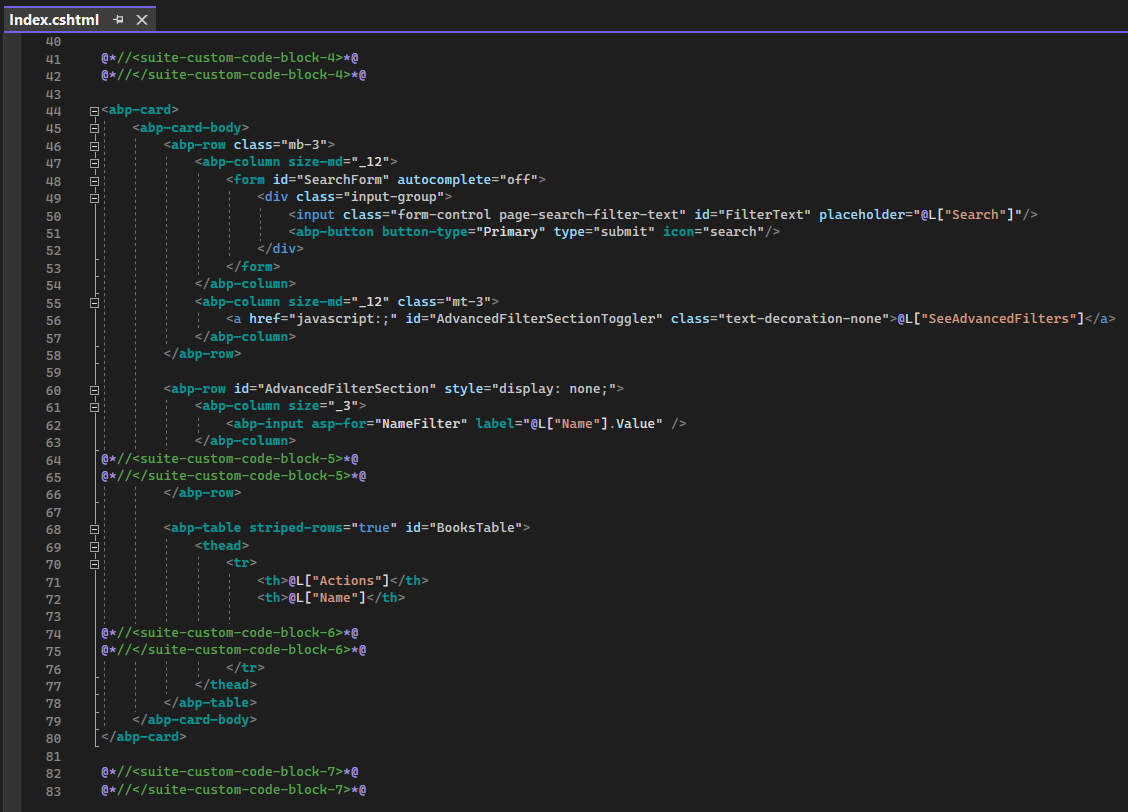 Customizing the Generated Code | ABP.IO Documentation