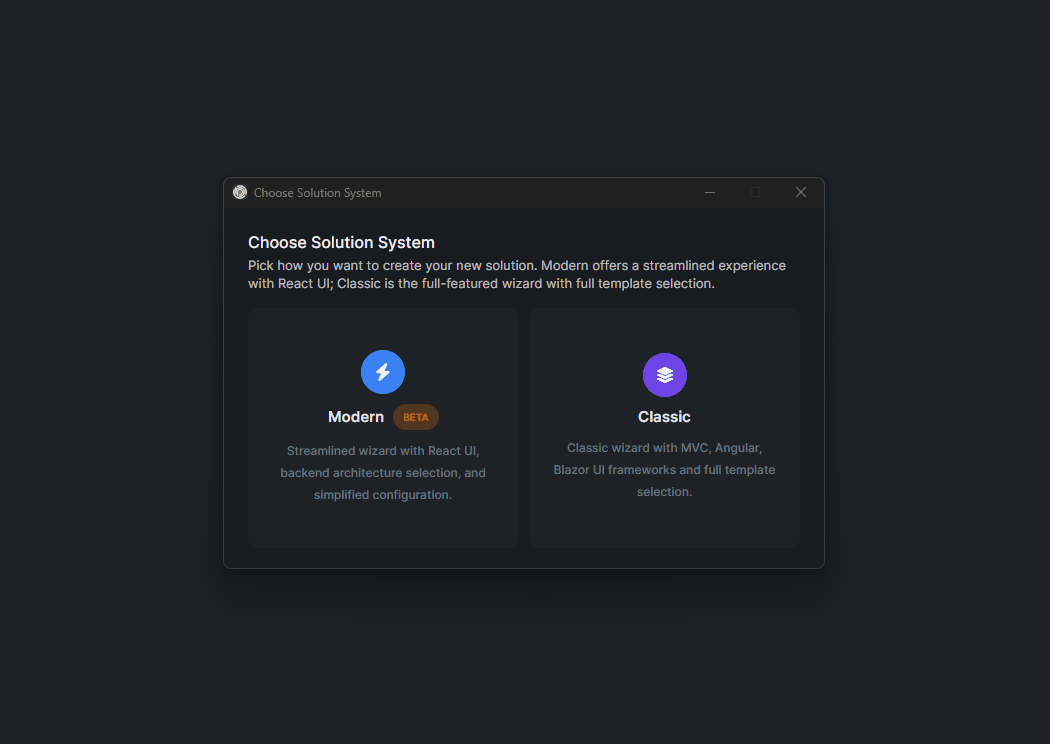 ABP Framework React UI Modern Template Demo