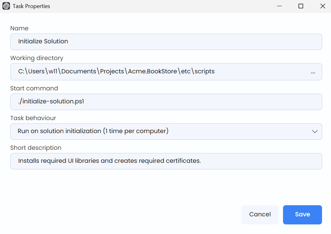task-properties