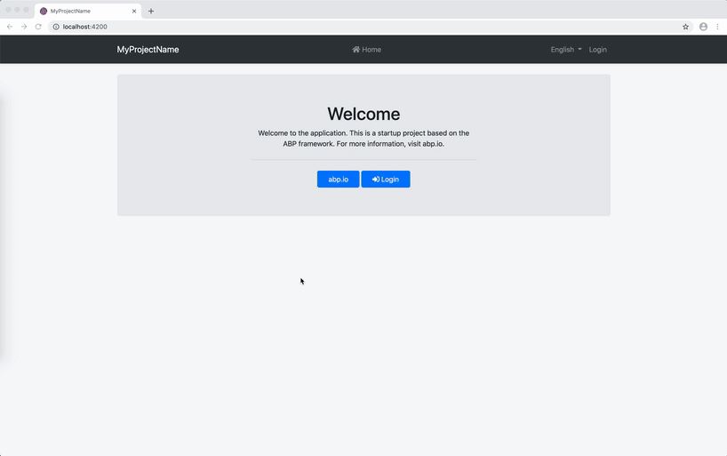 ABP Angular Quick Start | ABP.IO Documentation