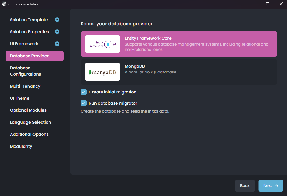 abp-studio-new-solution-dialog-database-provider