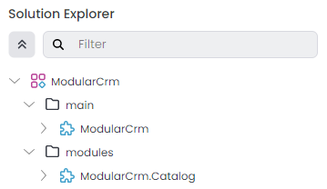 solution-explorer-modular-crm-initial-with-modules