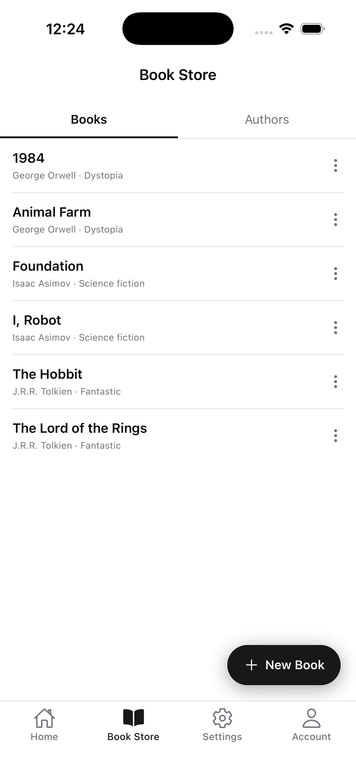Book List Page