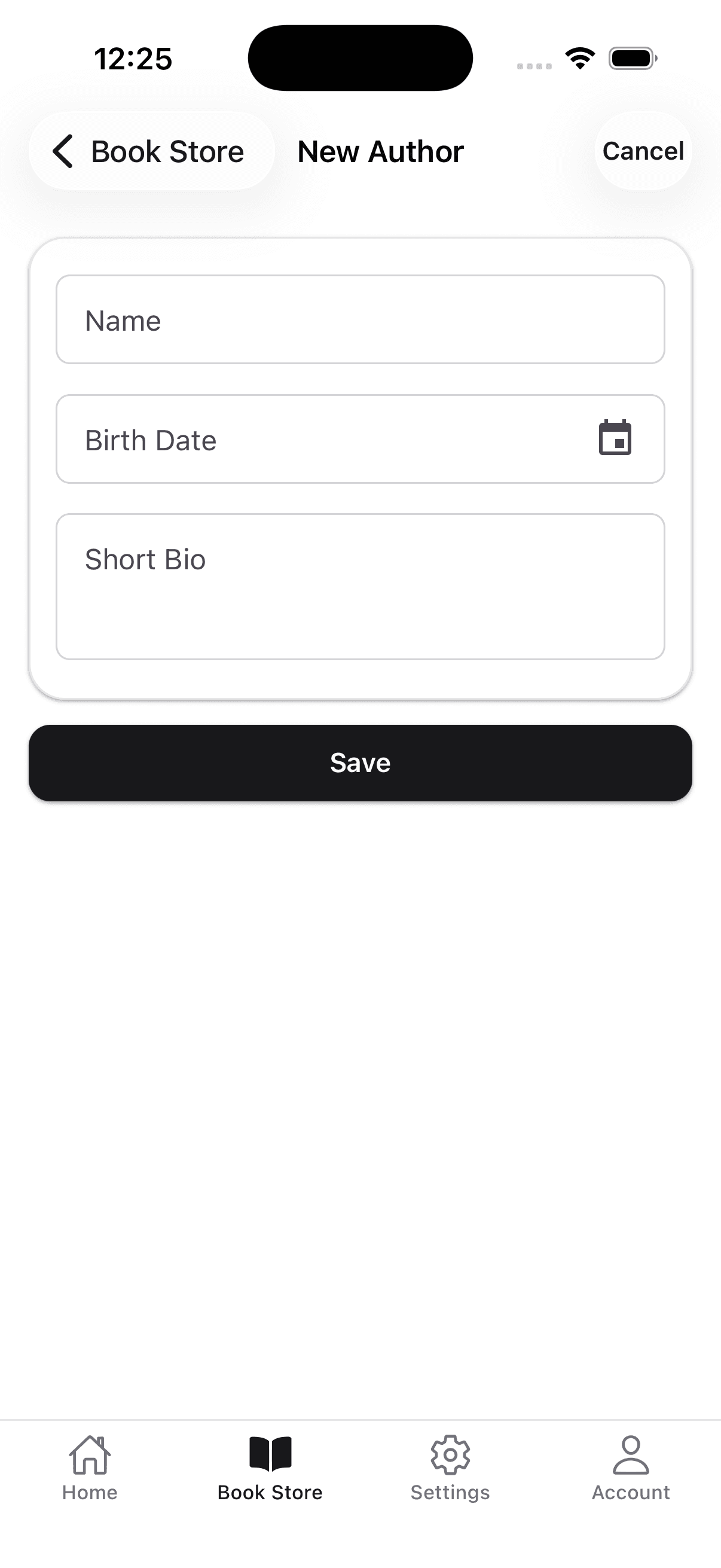 Author Create Page