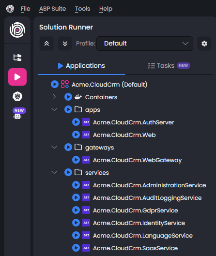 abp-studio-microservice-solution-runner-applications