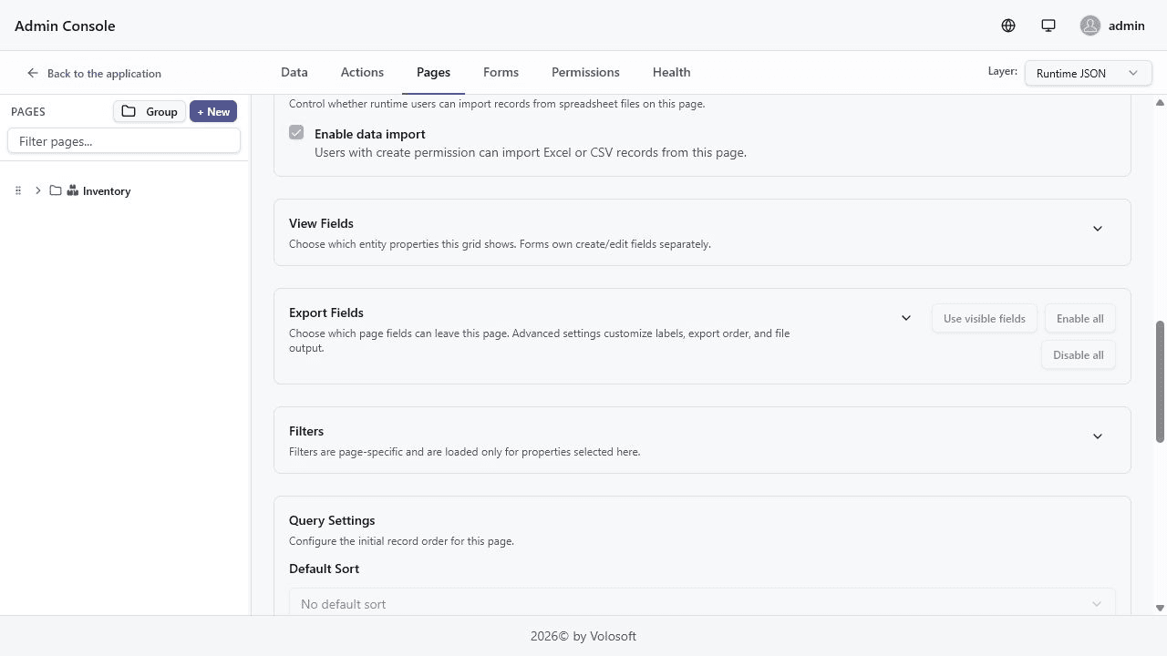 Page setup