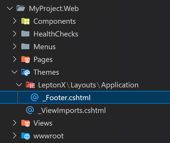 Customizing Footer