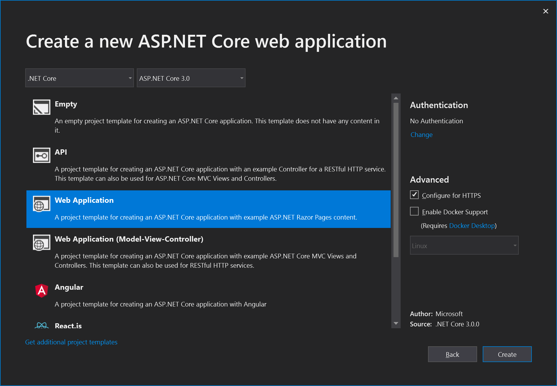 create-aspnet-core-application