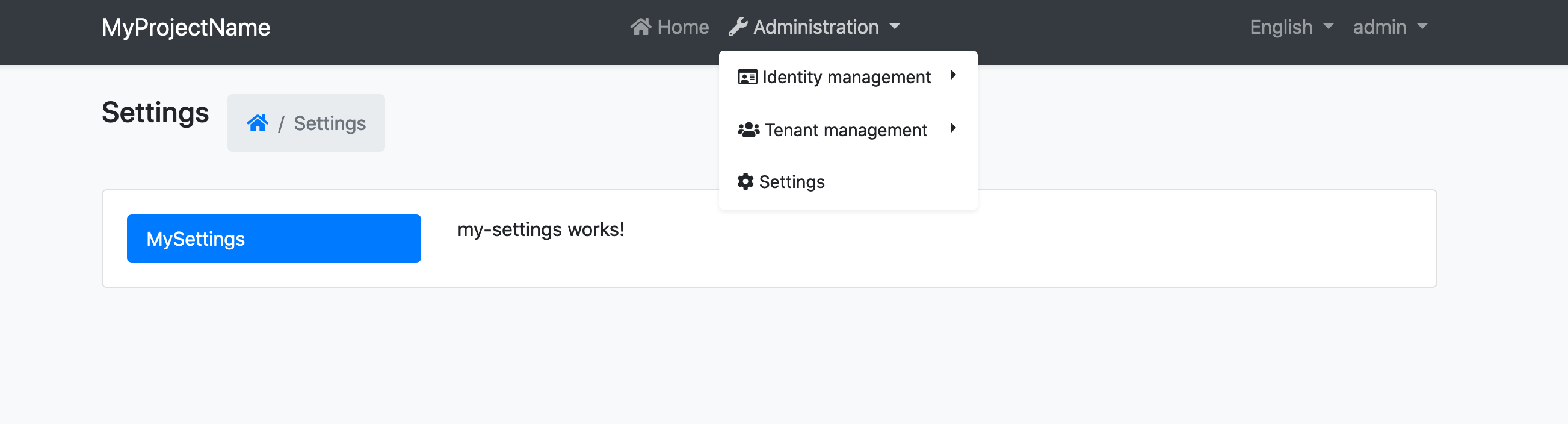 Custom Setting Page | ABP.IO Documentation