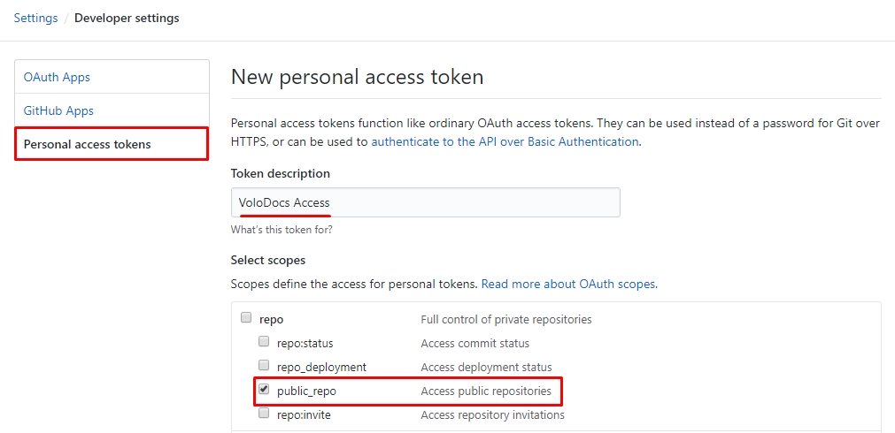 Retrieve GitHub Access Token for Public Repo
