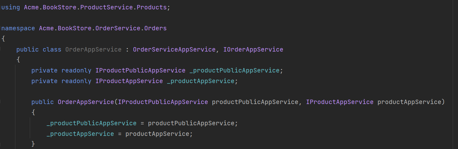 Add order service module dependency into the Administration Service