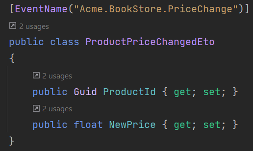 Publishing product price change ETO