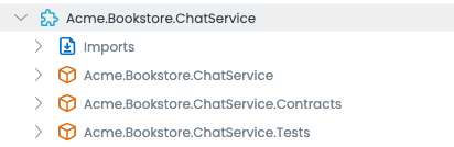 chat-microservice-in-solution-explorer