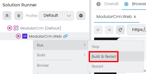 abp-studio-build-and-restart-application