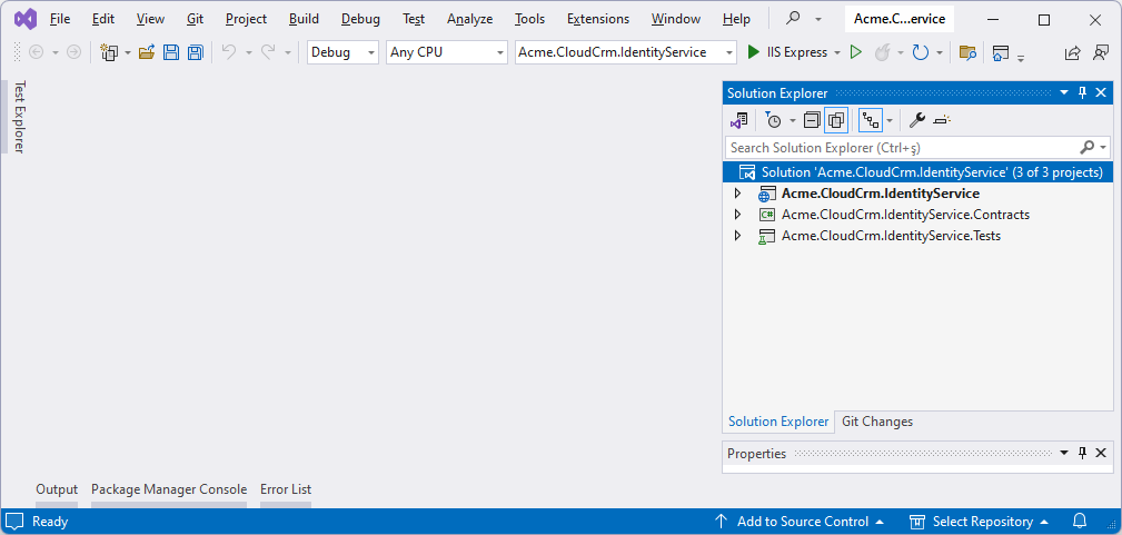 abp-studio-microservice-example-identity-service-in-visual-studio