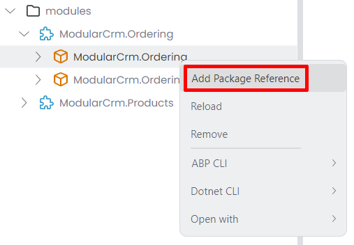 abp-studio-add-package-reference