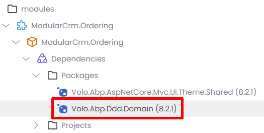 abp-studio-added-ddd-domain-package