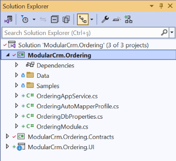 ordering-module-visual-studio