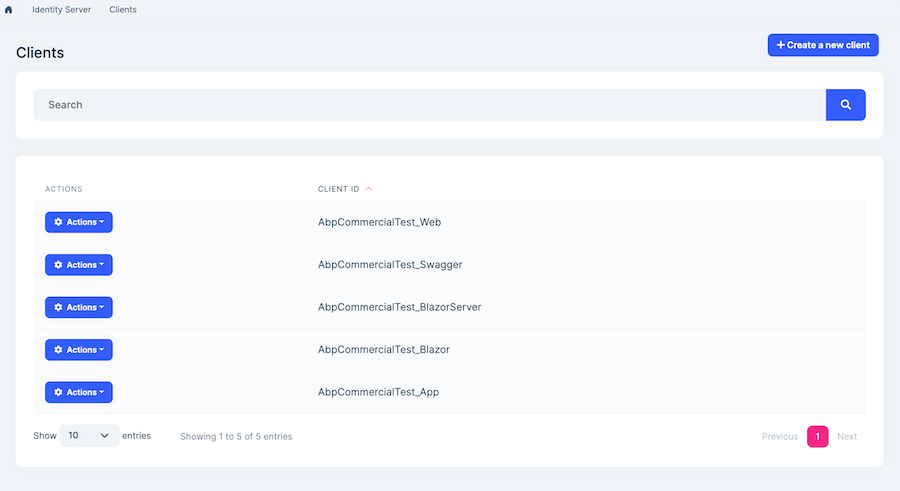 identity-server-clients-page
