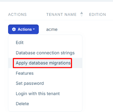 Apply Database Migrations