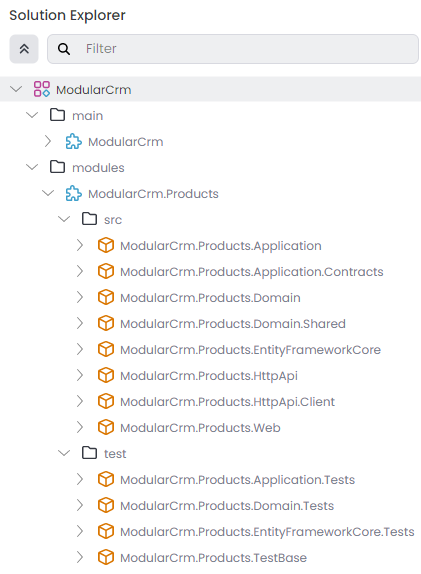 abp-studio-solution-explorer-two-modules