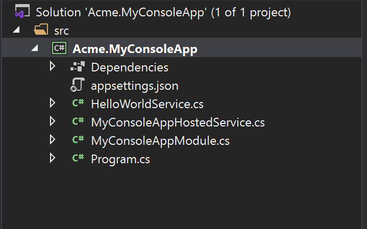 Console Application Startup Template | ABP.IO Documentation