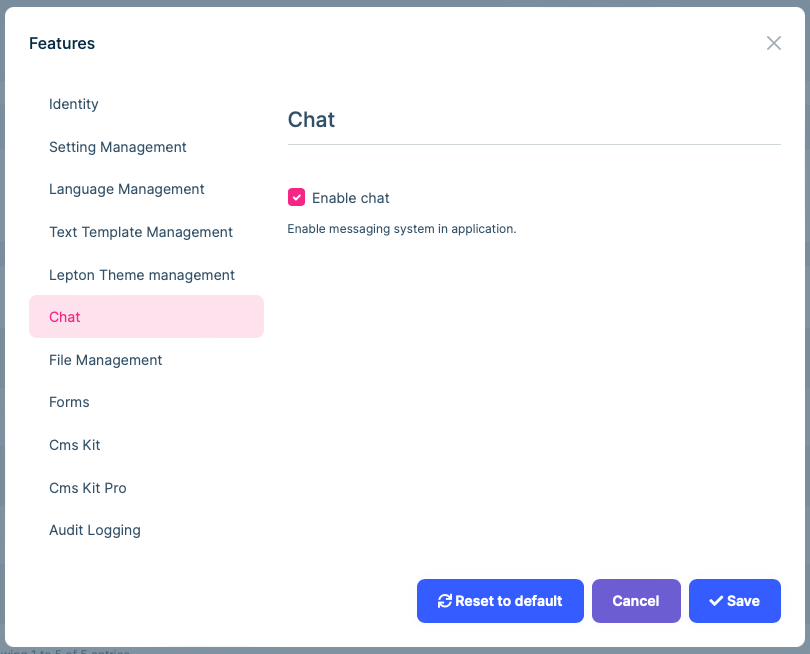 Chat Module (Pro) | ABP.IO Documentation