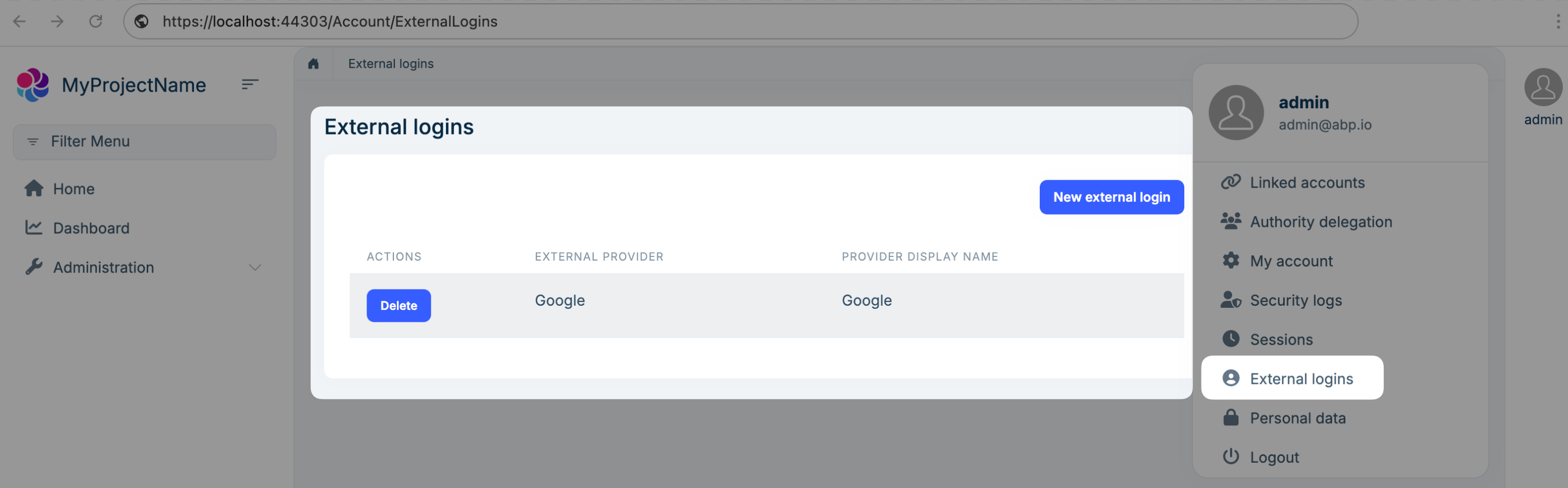 Account Module (Pro) | ABP.IO Documentation