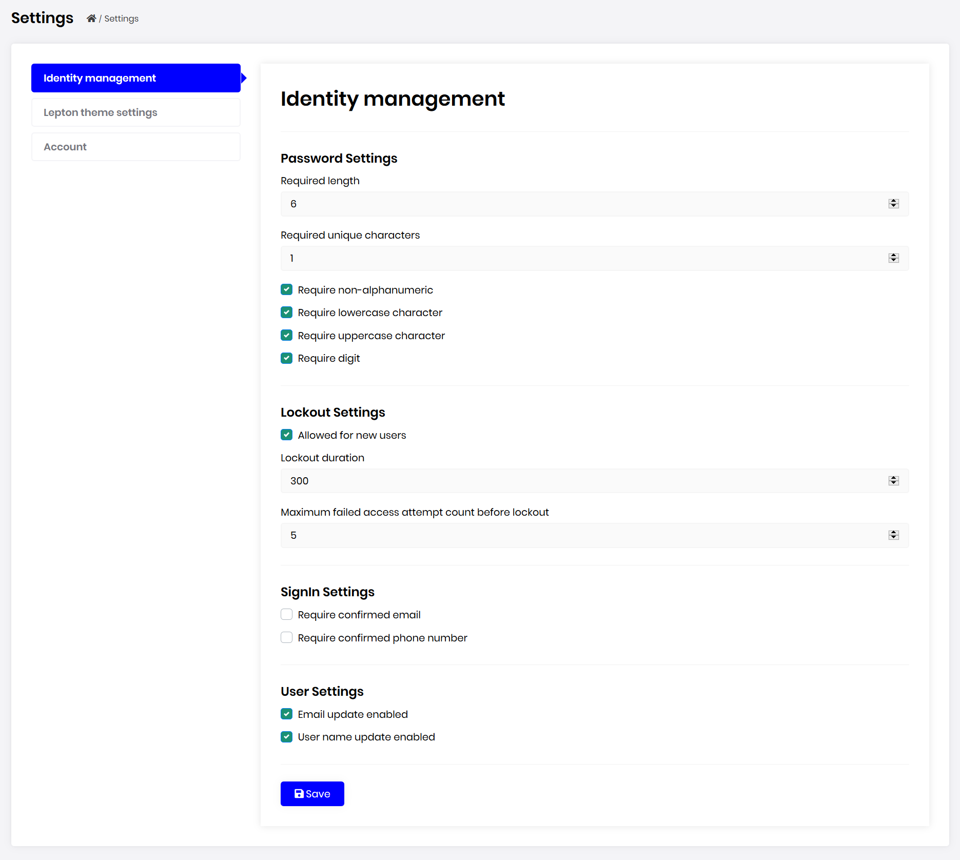 identity-settings-ui