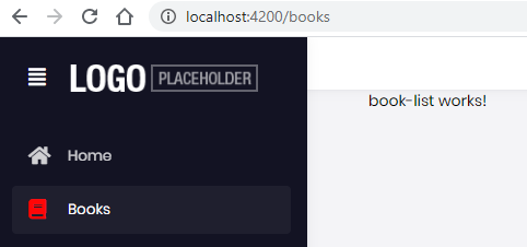 Initial book list page