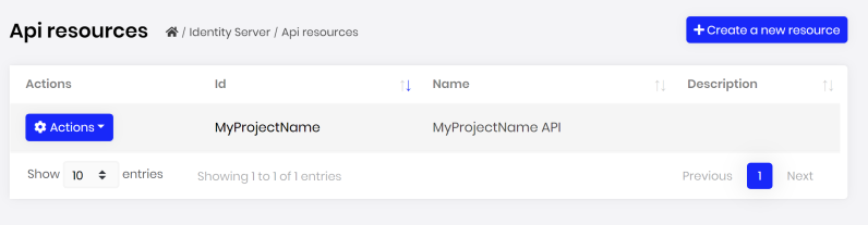 identity-server-api-resources-page