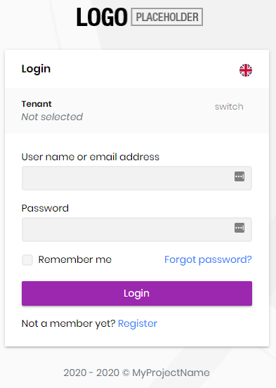 account-pro-module-login-page