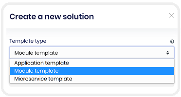 Select template type