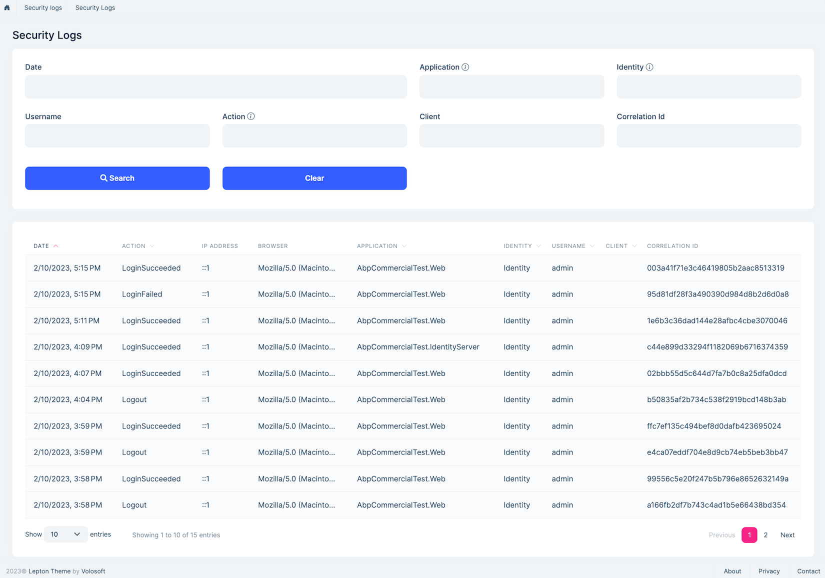 identity-security-logs-ui-page