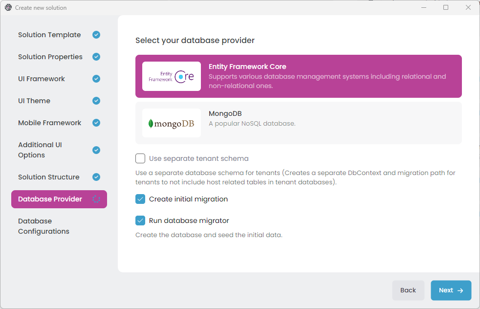 abp-studio-new-solution-dialog-database-provider