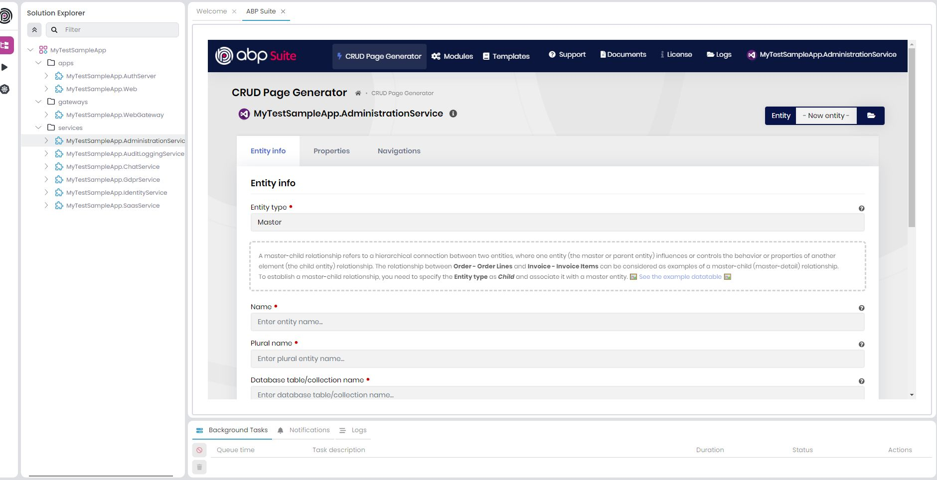 ABP Studio: Working with ABP Suite | ABP.IO Documentation